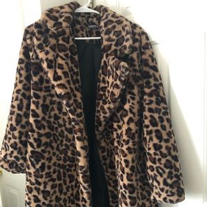 Fashion nova cheetah coat